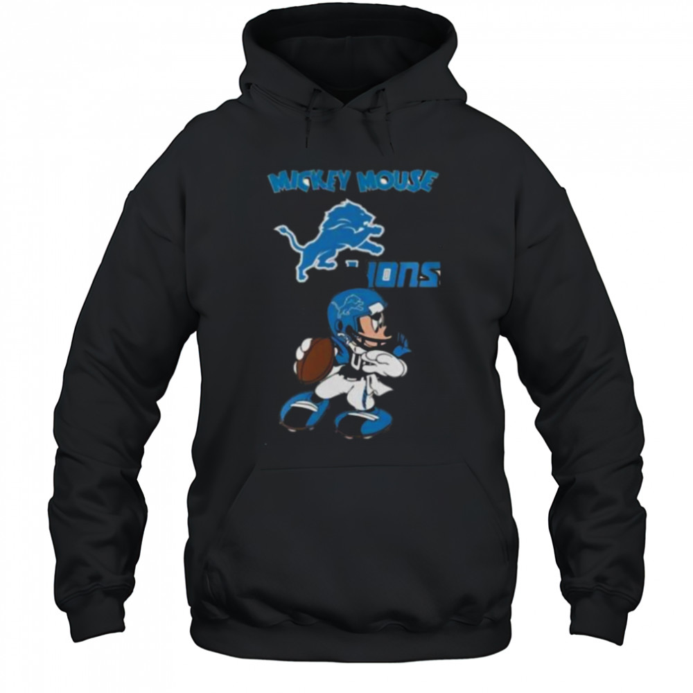 Detroit Lions Football Nfl X Mickey Mouse Movie Baseball Shirt Hoodie