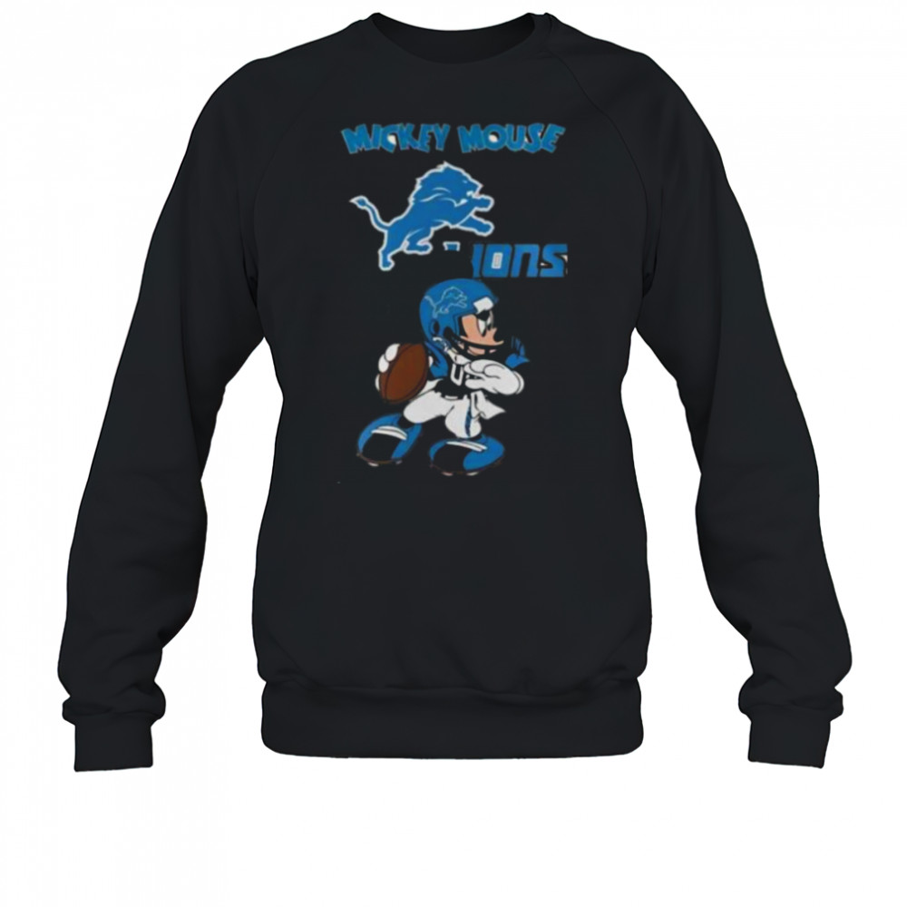 Detroit Lions Football Nfl X Mickey Mouse Movie Baseball Shirt Sweatshirt