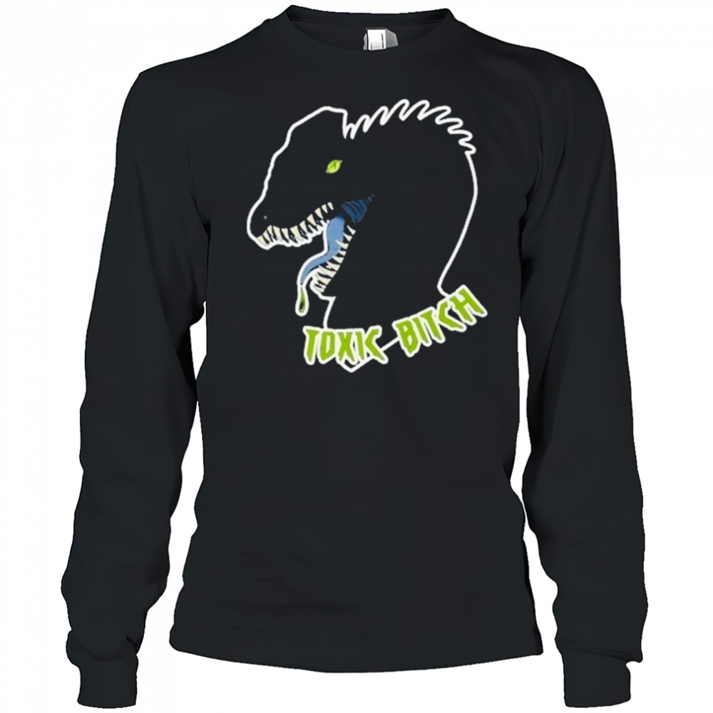 Dilophosaurus Dinosaur Toxic Bitch T-shirt Long Sleeved