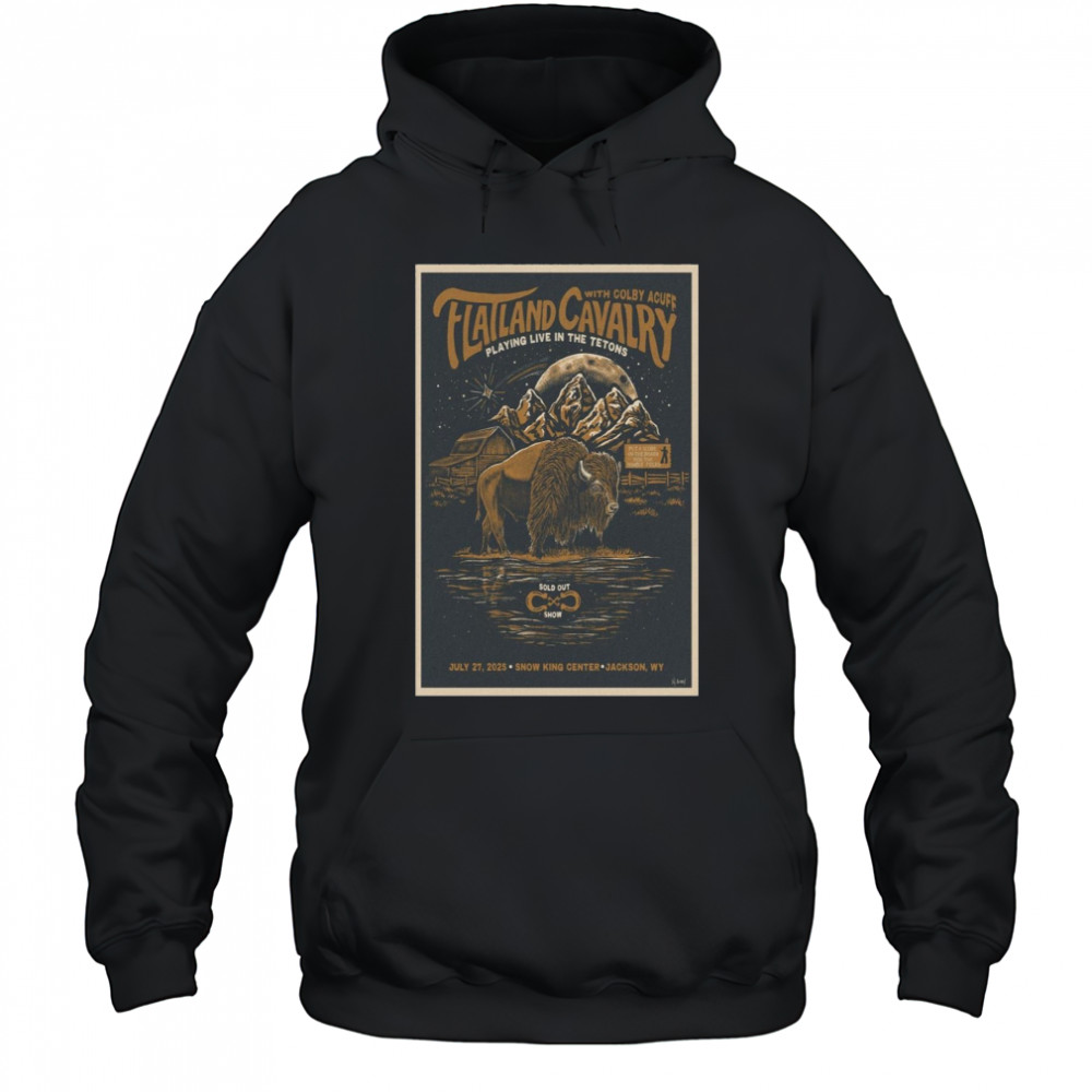 Flatland Cavalry Tour July 27 2025 Snow King Center Jackson WY Poster T-Shirt Hoodie