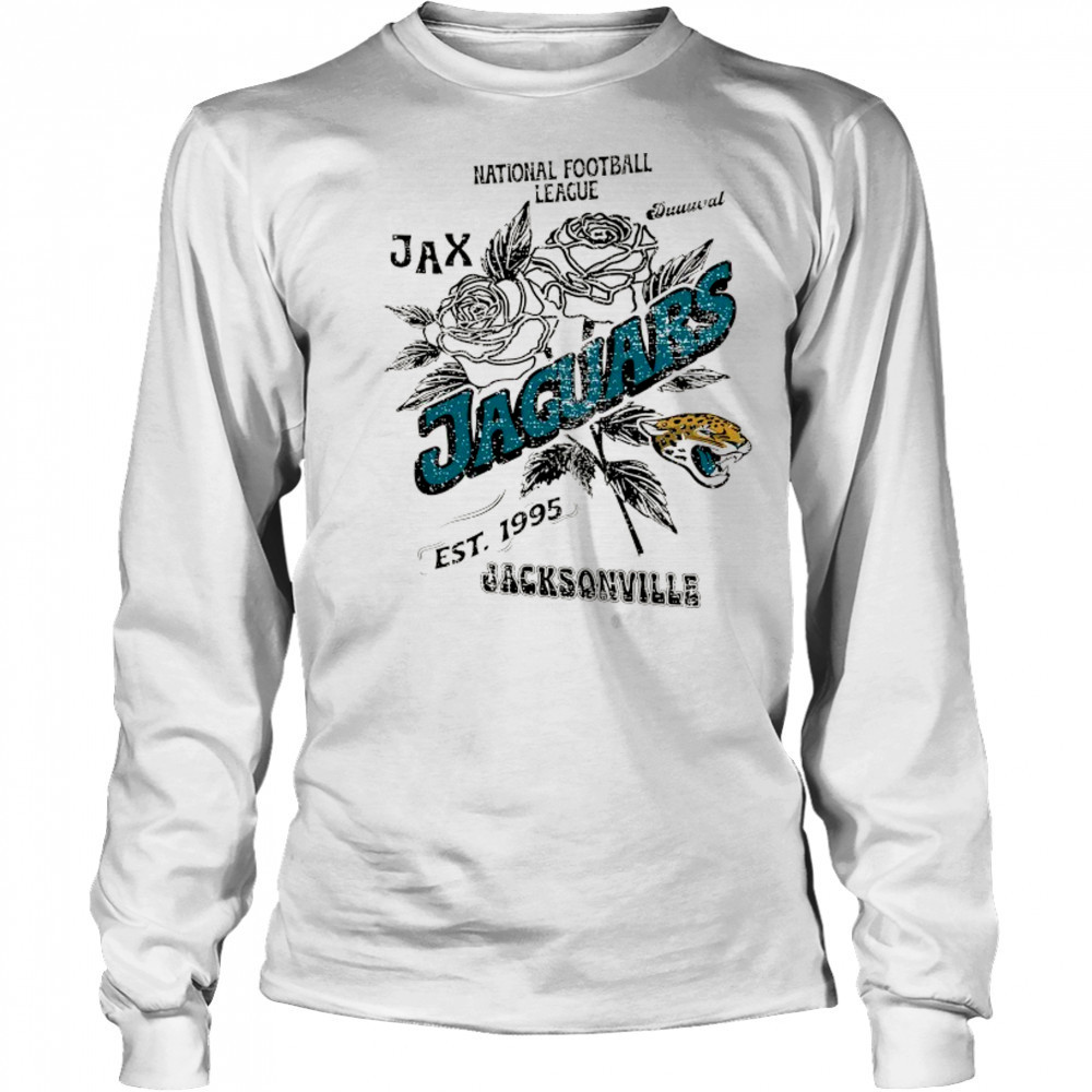 Jacksonville Jaguars National Football League JAX duuuval Stripe Distressed Raglan shirt Long Sleeved