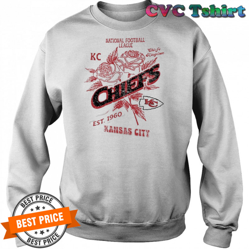 Kansas City Chiefs National Football League KC Chiefs Kingdom Stripe Distressed Raglan shirt Sweatshirt