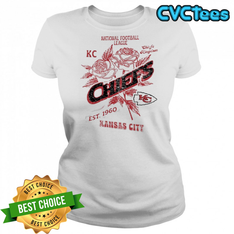 Kansas City Chiefs National Football League KC Chiefs Kingdom Stripe Distressed Raglan shirt Women's T-shirt