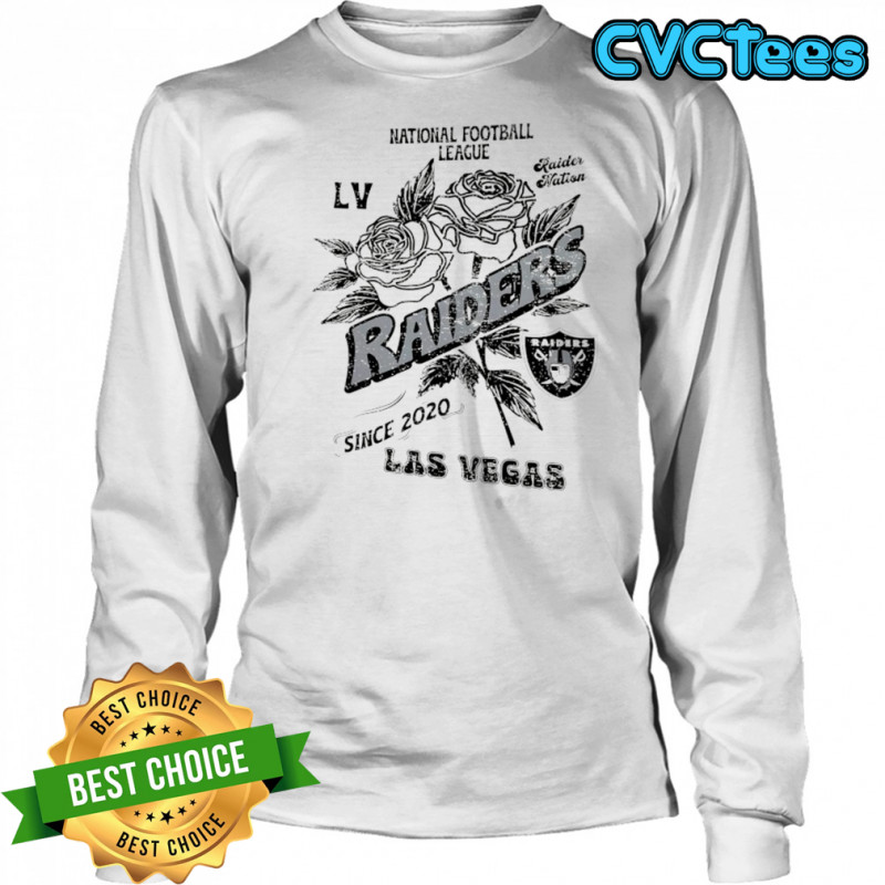 Las Vegas Raiders National Football League LV Raider Nation Stripe Distressed Raglan shirt Long Sleeved