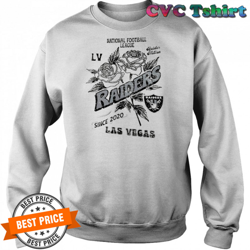 Las Vegas Raiders National Football League LV Raider Nation Stripe Distressed Raglan shirt Sweatshirt