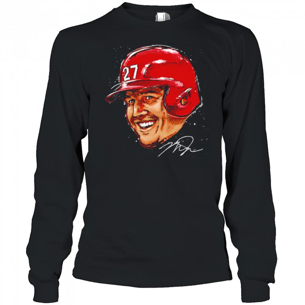 Mike Trout big head Los Angeles Baseball shirt Long Sleeved