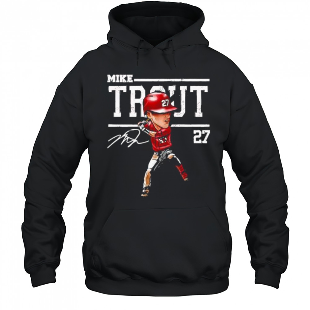 Mike Trout Cartoon number 27 shirt Hoodie
