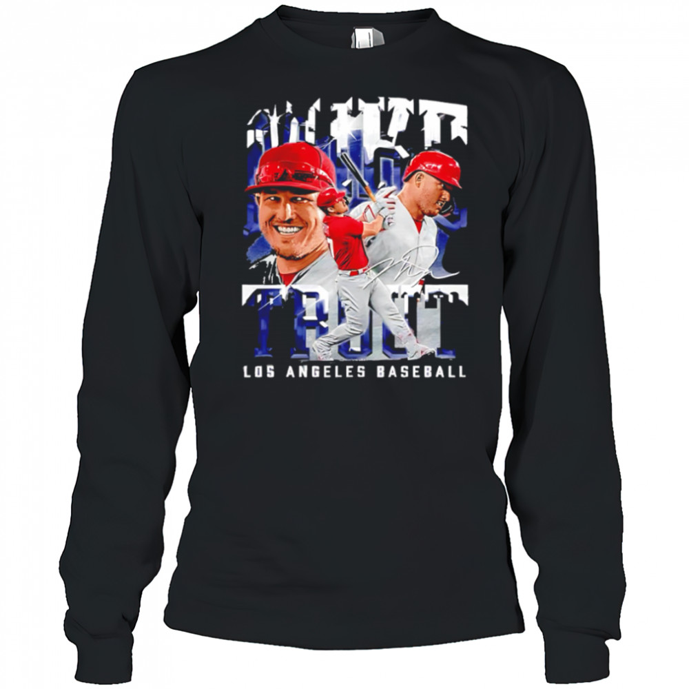Mike Trout Los Angeles Vintage graphic shirt Long Sleeved
