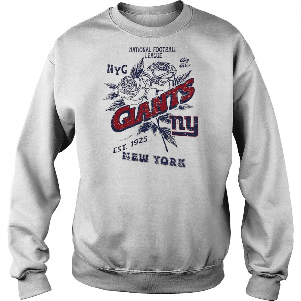 New York Giants National Football League NYG big Blue Stripe Distressed Raglan shirt Hoodie