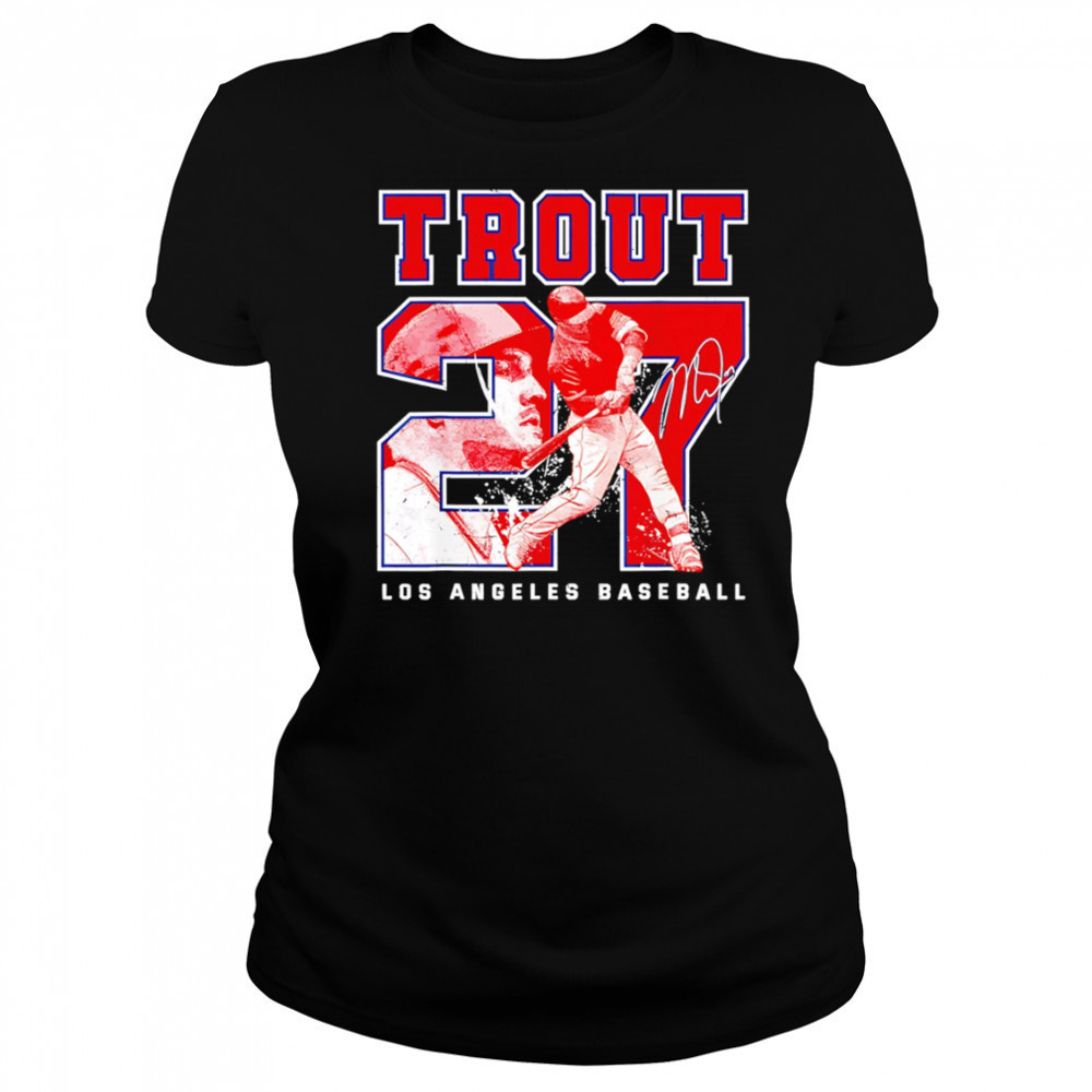 Number and Portrait Mike Trout Los Angeles shirt Women's T-shirt