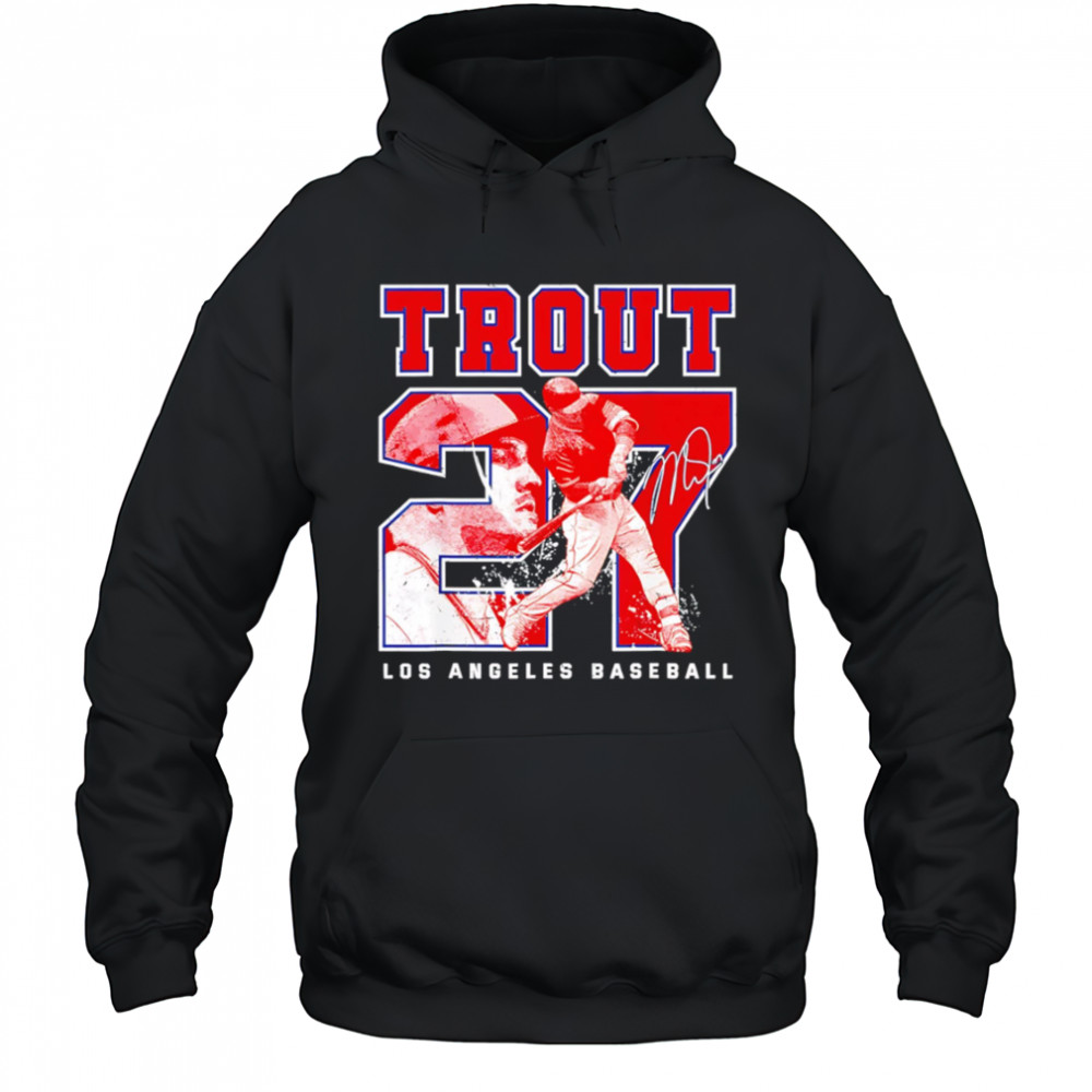 Number and Portrait Mike Trout Los Angeles shirt Hoodie