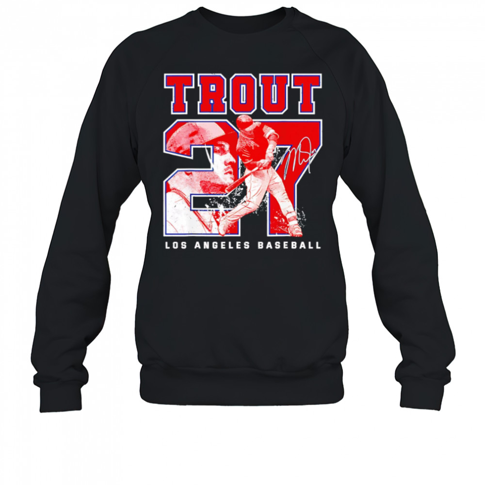Number and Portrait Mike Trout Los Angeles shirt Sweatshirt