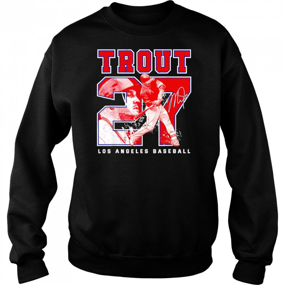 Number and Portrait Mike Trout Los Angeles shirt Hoodie