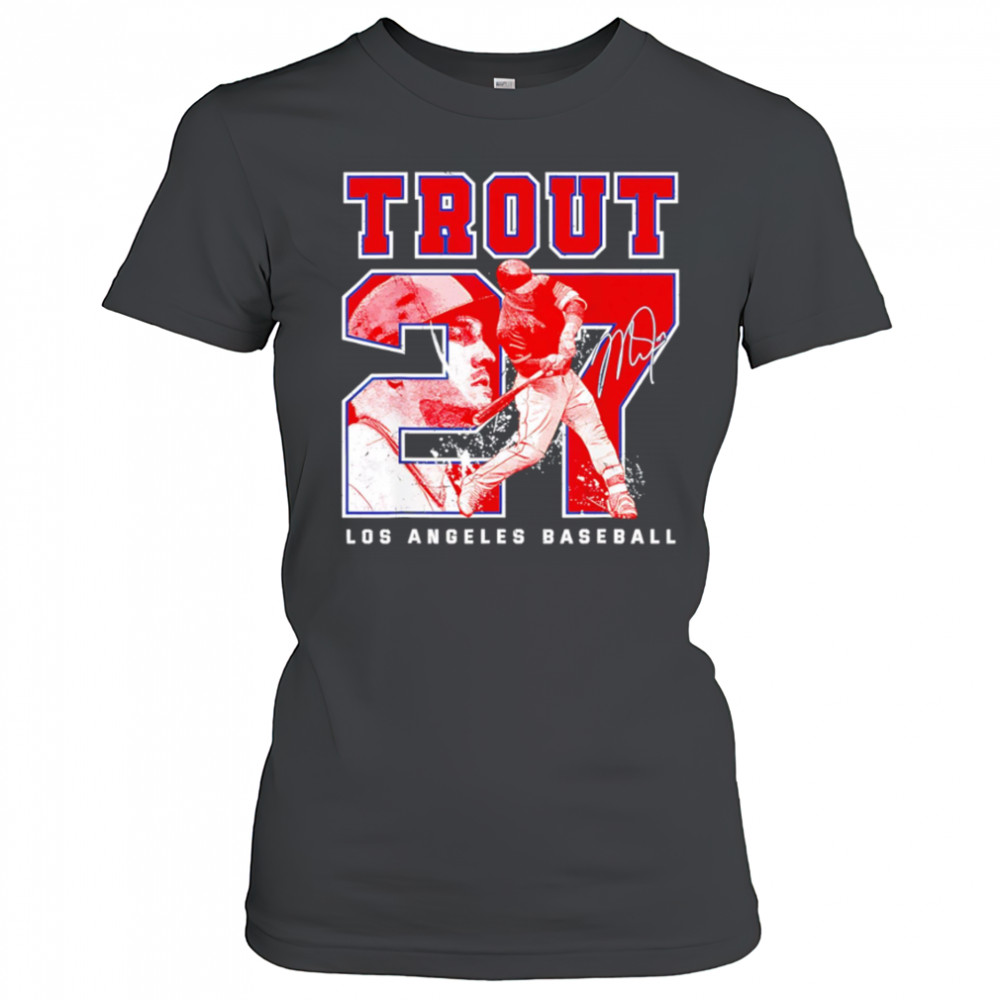 Number and Portrait Mike Trout Los Angeles shirt Women's T-shirt