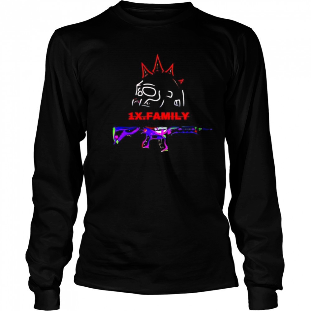 Pubg Battlegrounds Gun 1x family shirt Long Sleeved