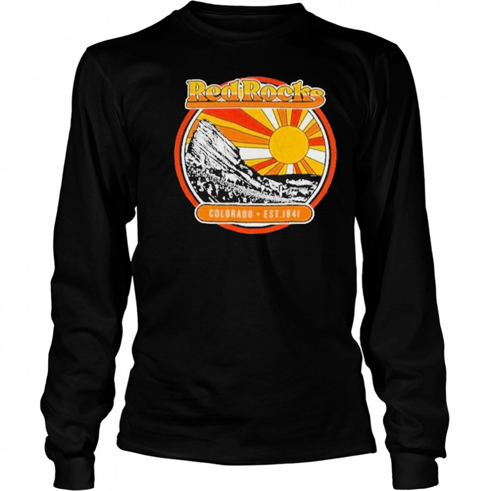Red Rocks Whisky T-Shirt Long Sleeved