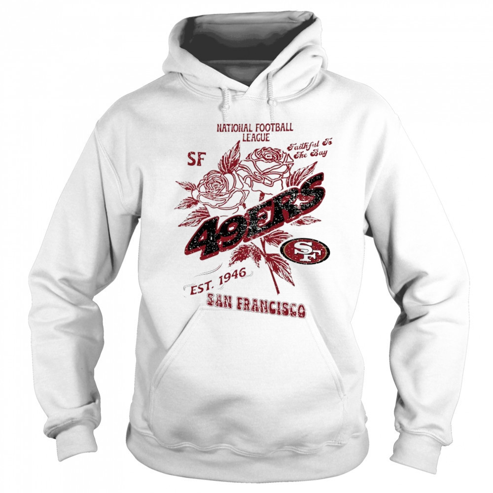 San Francisco 49ers National Football League SF faithful to the Bay Stripe Distressed Raglan shirt Sweatshirt