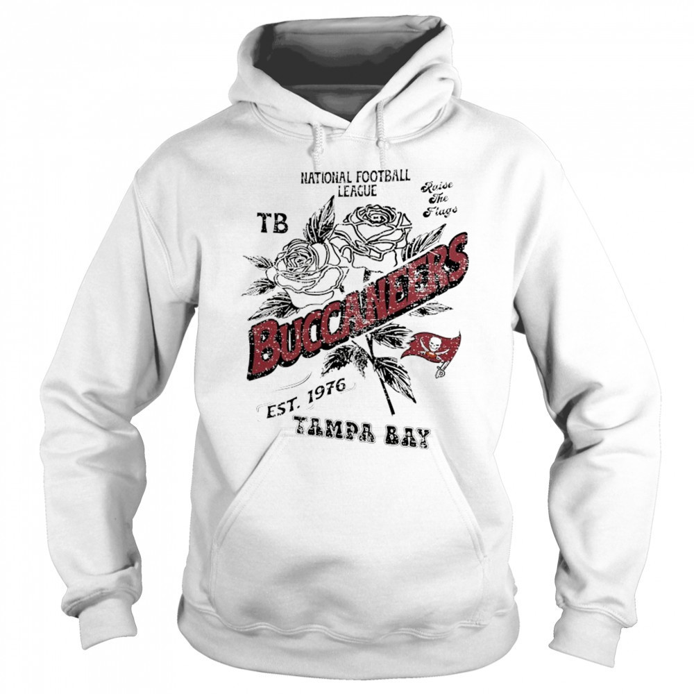 Tampa Bay Buccaneers National Football League TB Raise the Flags Stripe Distressed Raglan shirt Sweatshirt