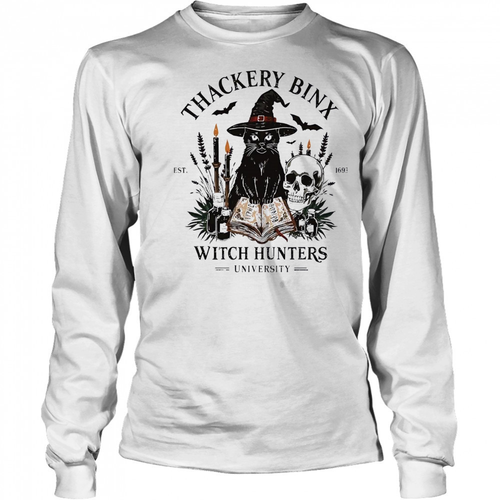 Thackery Binx Cat witch hunters University shirt Long Sleeved
