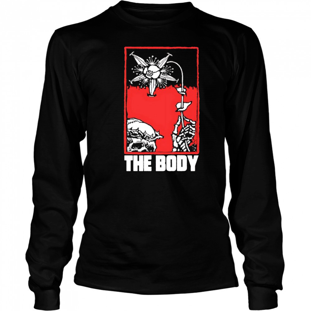 The body skull flower shirt Long Sleeved