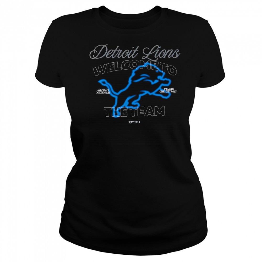 Unisex Off Season x NFL Black Detroit Lions Graphic Shirt Women's T-shirt