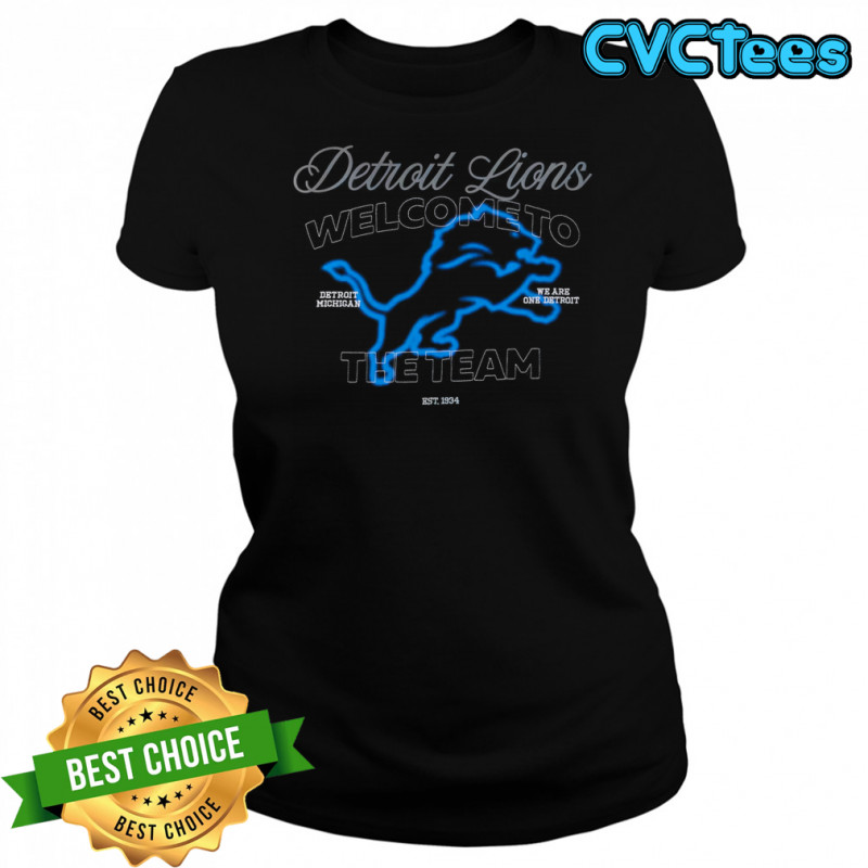 Unisex Off Season x NFL Black Detroit Lions Graphic Shirt Women's T-shirt
