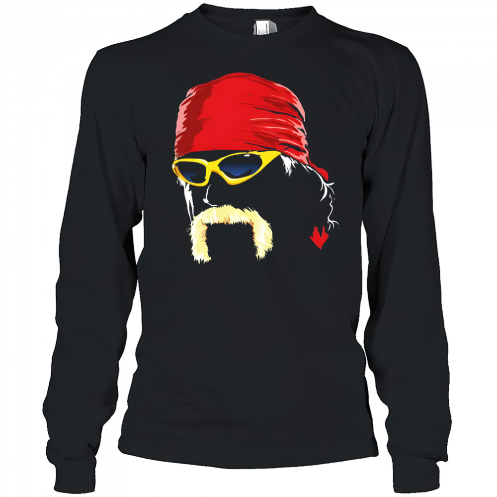 Wwe Hulk Hogan face illustration poster shirt Long Sleeved