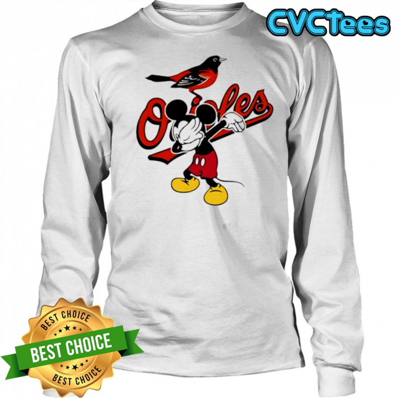 Baltimore Orioles Baseball Dabbing Mickey Disney Long Sleeved