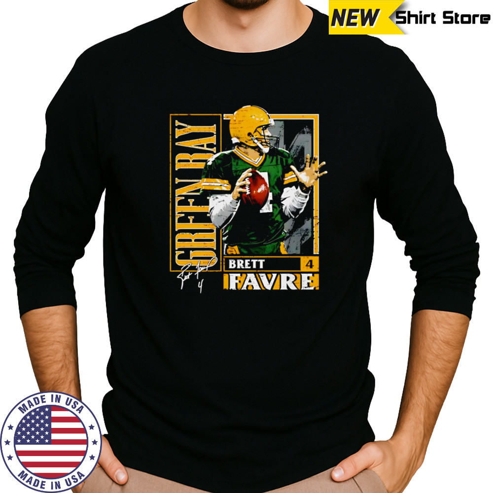 Brett Favre Green Bay card style shirt Long Sleeved