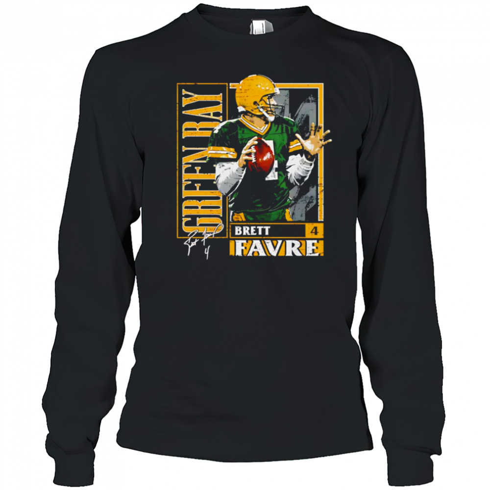 Brett Favre Green Bay card style shirt Long Sleeved