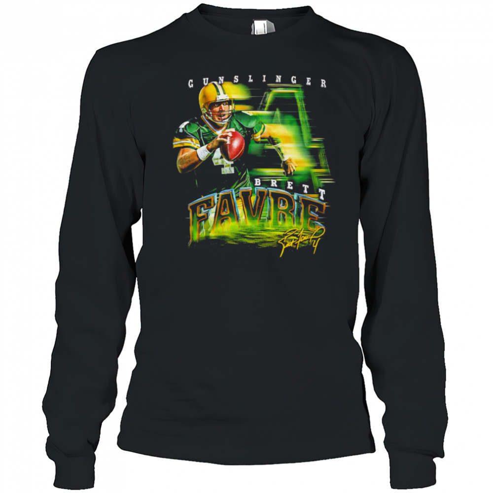 Brett Favre Green Bay Grunge graphic shirt Long Sleeved