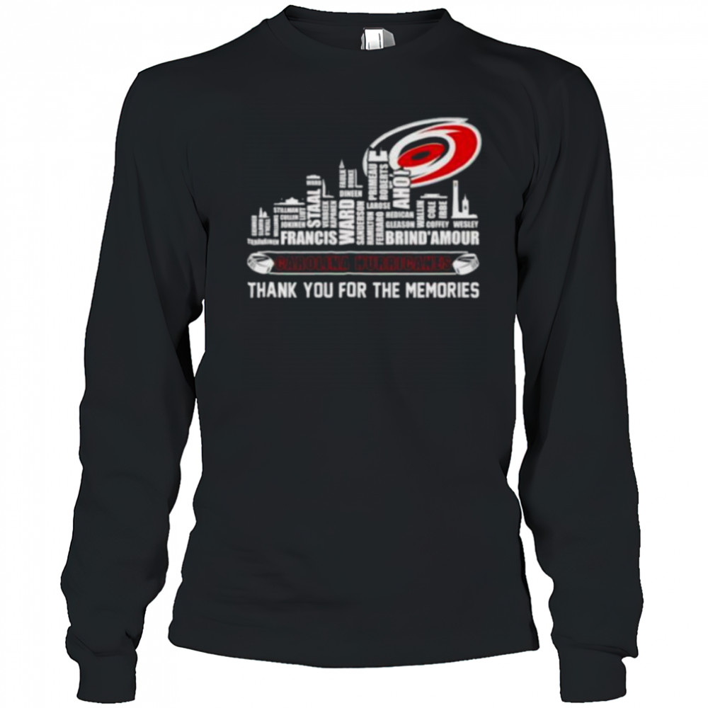Carolina Hurricanes thank you for the memories shirt Long Sleeved