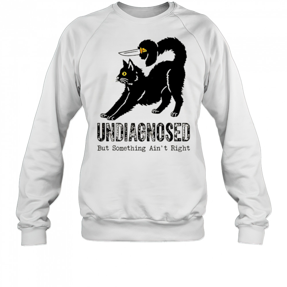 Cat with knife undiagnosed but something ain’t right shirt Sweatshirt