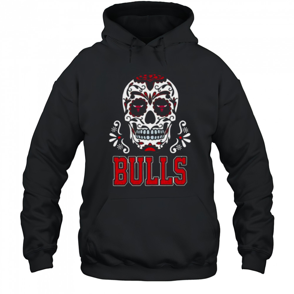 Chicago Bulls Sugar Skull Dia De Los Muertos Logo Shirt Hoodie