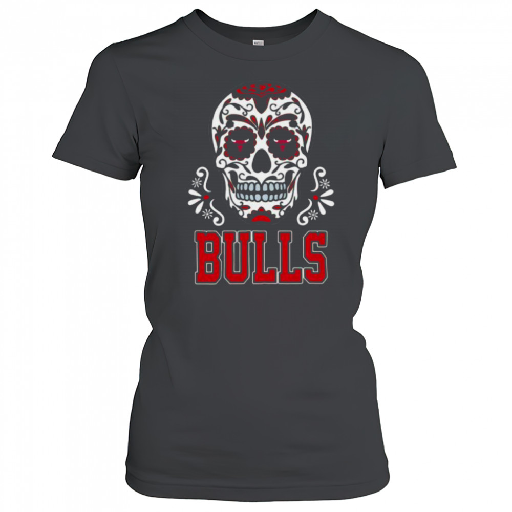 Chicago Bulls Sugar Skull Dia De Los Muertos Logo Shirt Women's T-shirt