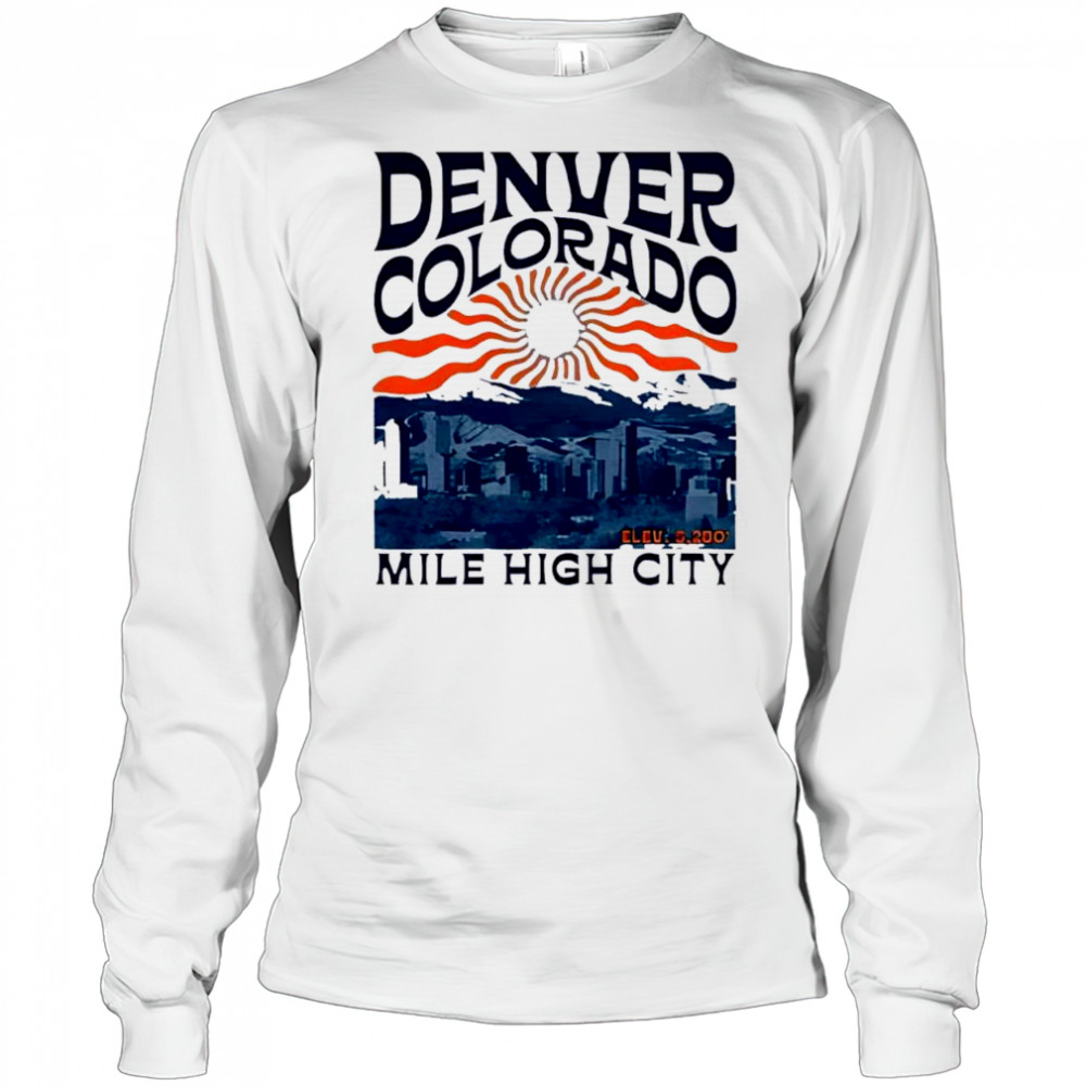 Denver Colorado Mile High City Skyline shirt Long Sleeved