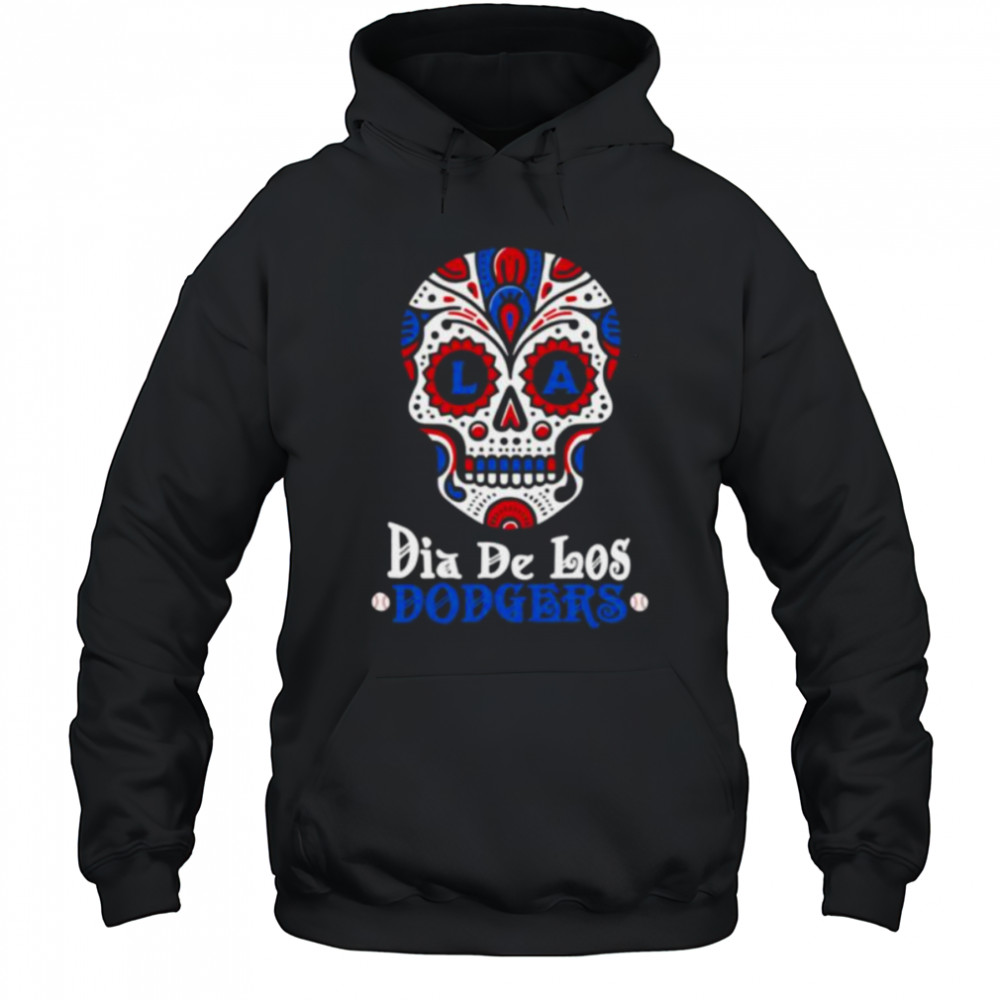 Dia De Los Dodgers Los Angeles Dodgers Sugar Skull Shirt Hoodie