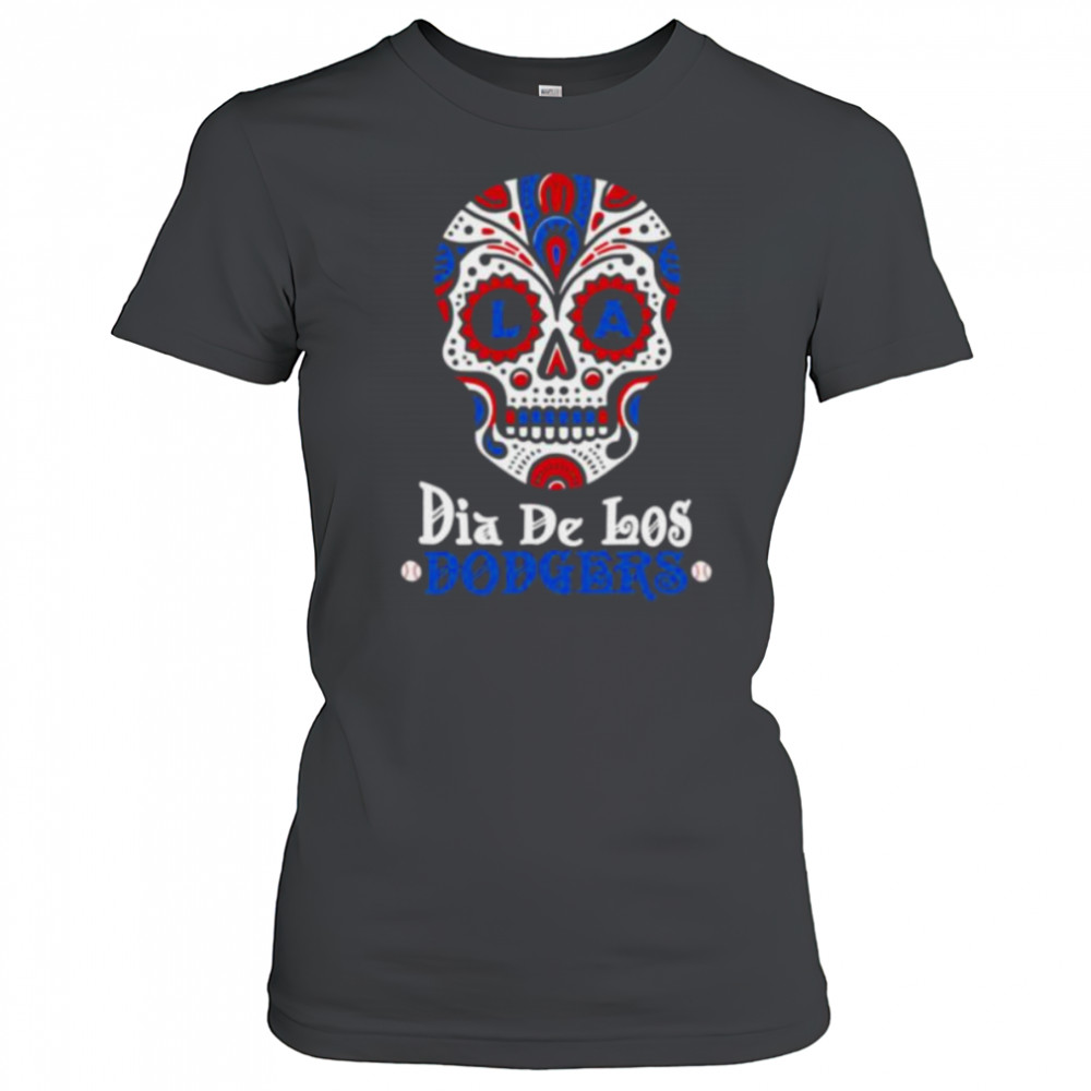 Dia De Los Dodgers Los Angeles Dodgers Sugar Skull Shirt Women's T-shirt