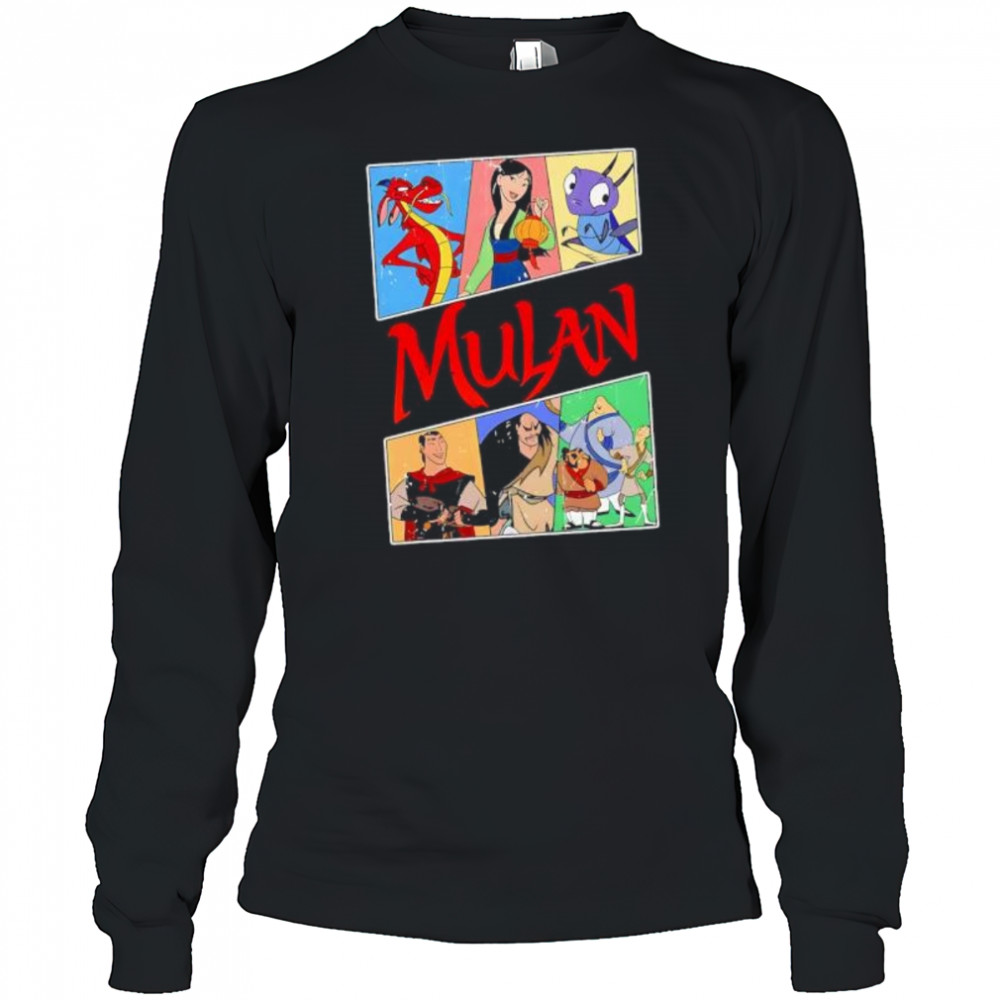 Disney Mulan Characters Retro shirt Long Sleeved