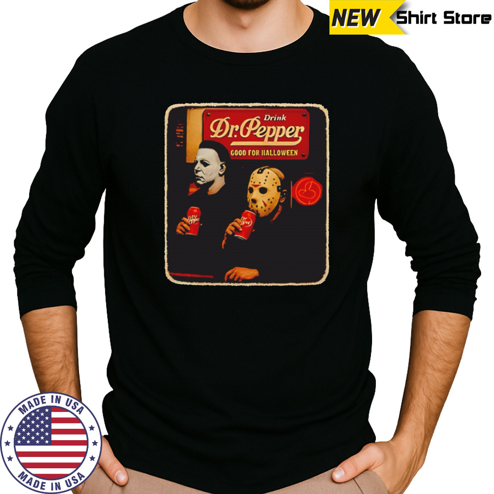 Dr pepper scary movie halloween 2025 graphic shirt Long Sleeved