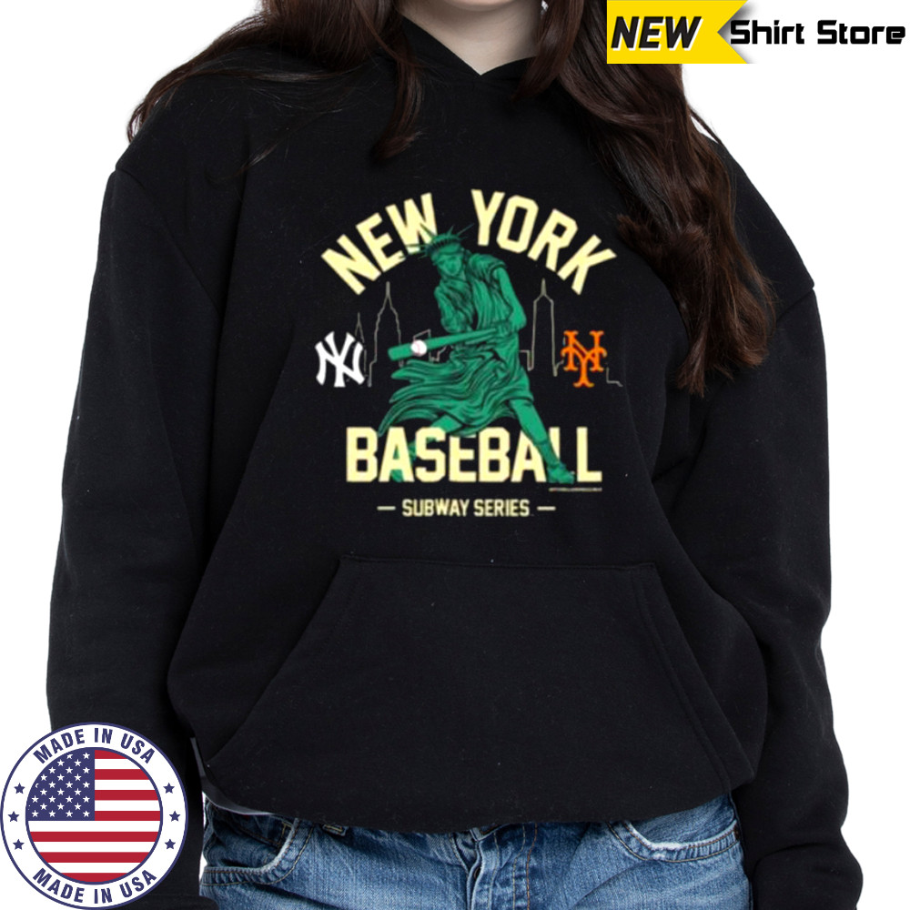 New York Yankees vs. New York Mets Mitchell & Ness Women’s Subway Series Swinging Liberty T Shirt Sweatshirt