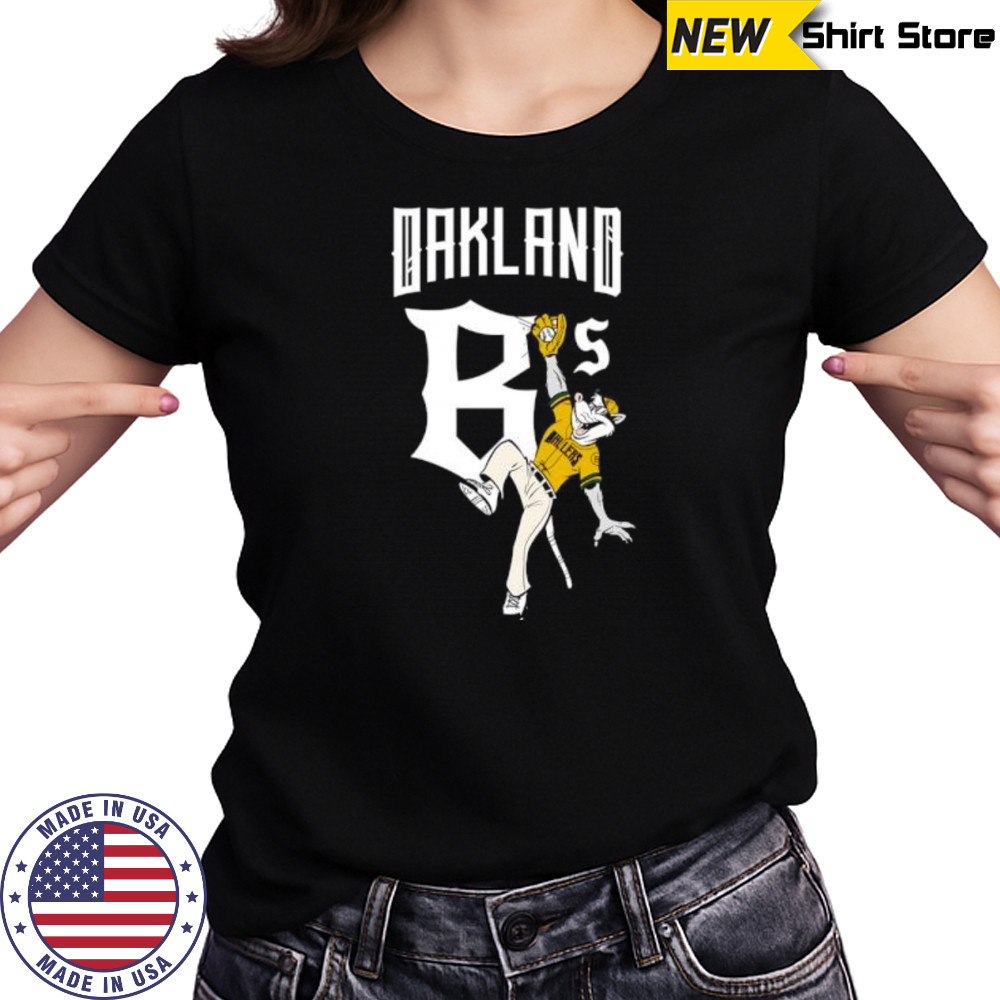 Oakland Athletics mascot ball catcher shirt Women's T-shirt
