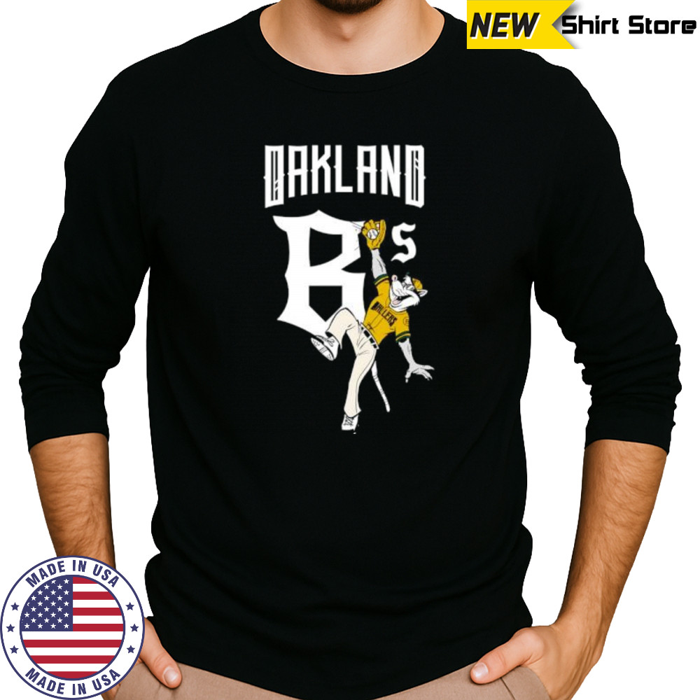 Oakland Athletics mascot ball catcher shirt Long Sleeved