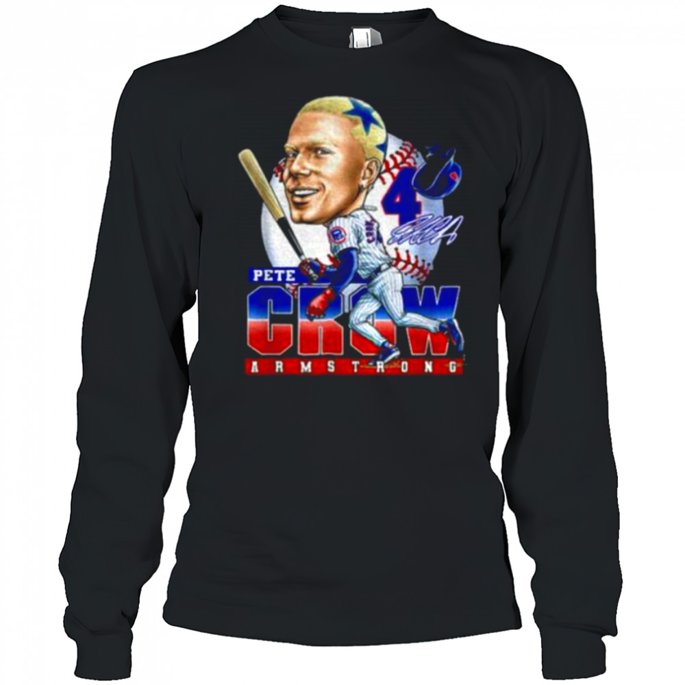 Pete Crow Armstrong Chicago Baseball cartoon big head MLB 2025 signature shirt Long Sleeved