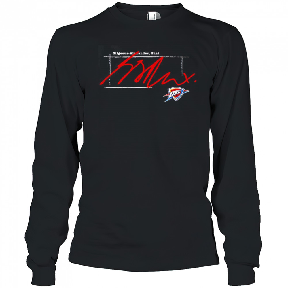 Shai Gilgeous-Alexander Oklahoma City Thunder signature shirt Long Sleeved