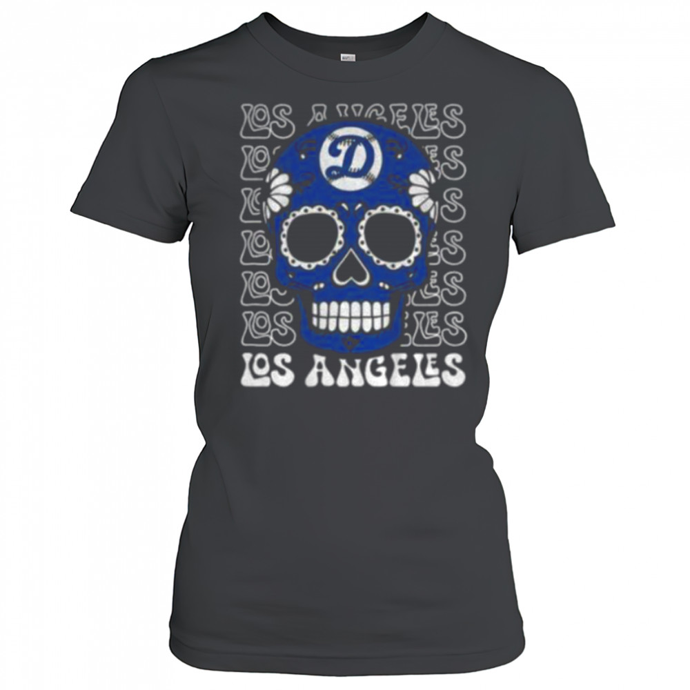 Sugar Skull Los Angeles Dodgers MLB baseball 2025 gift for fans shirt Women's T-shirt