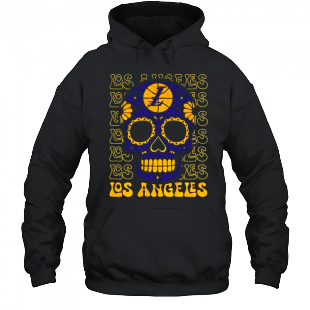 Sugar Skull Los Angeles Lakers MLB baseball 2025 gift for fans shirt Hoodie