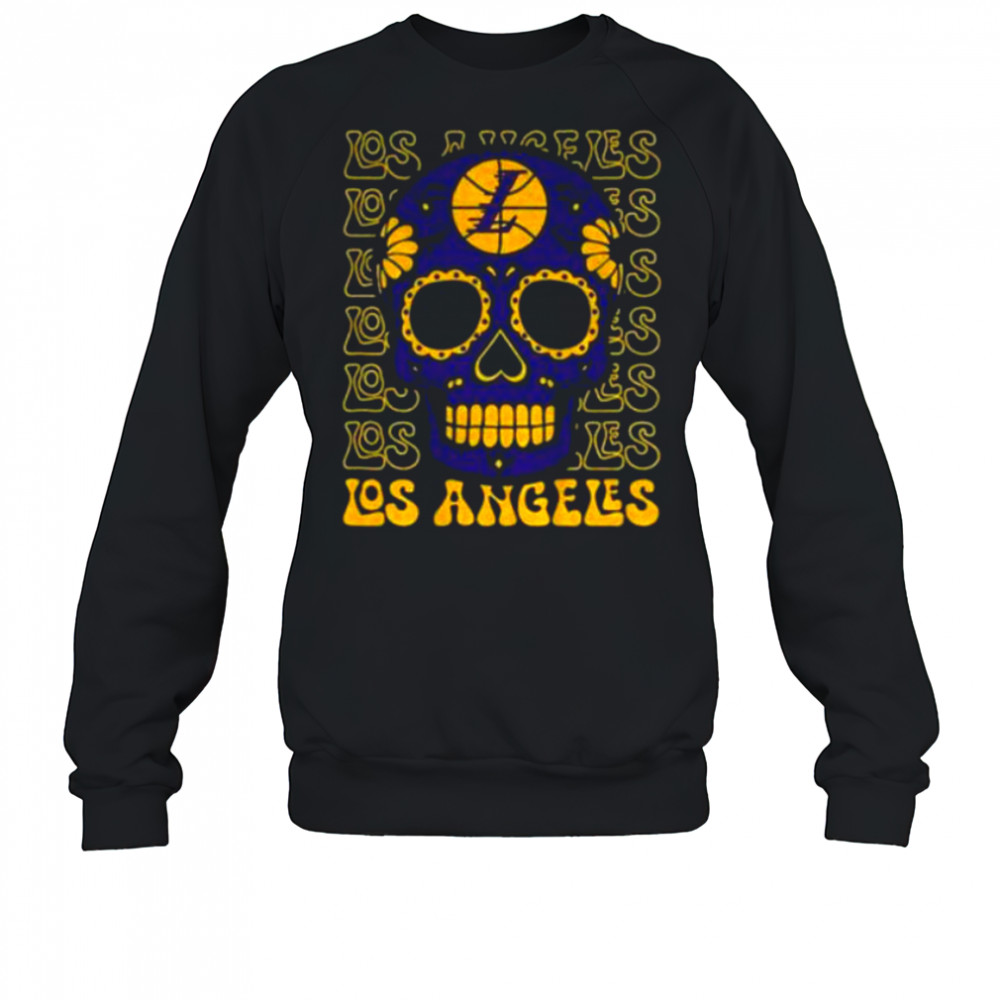 Sugar Skull Los Angeles Lakers MLB baseball 2025 gift for fans shirt Sweatshirt