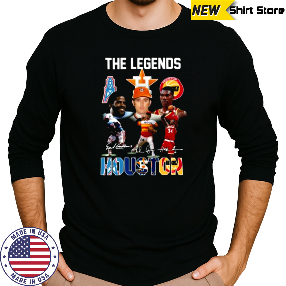 The Legends Of Houston Logo Shirt Long Sleeved