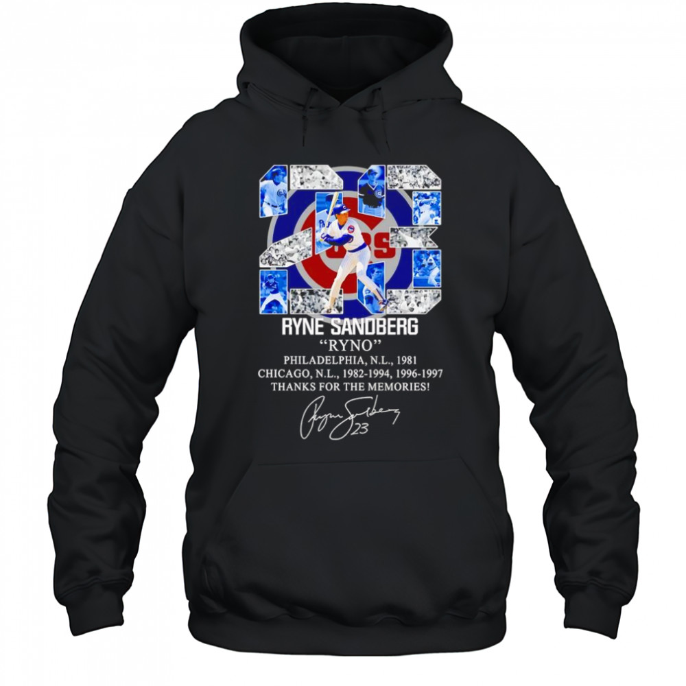 23 Ryne Sandberg Ryno thanks for the memories shirt Hoodie